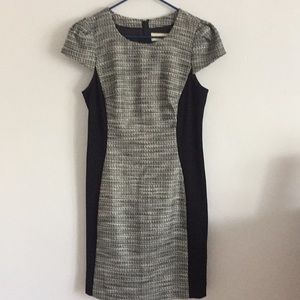 Black and sliver body con cocktail dress
